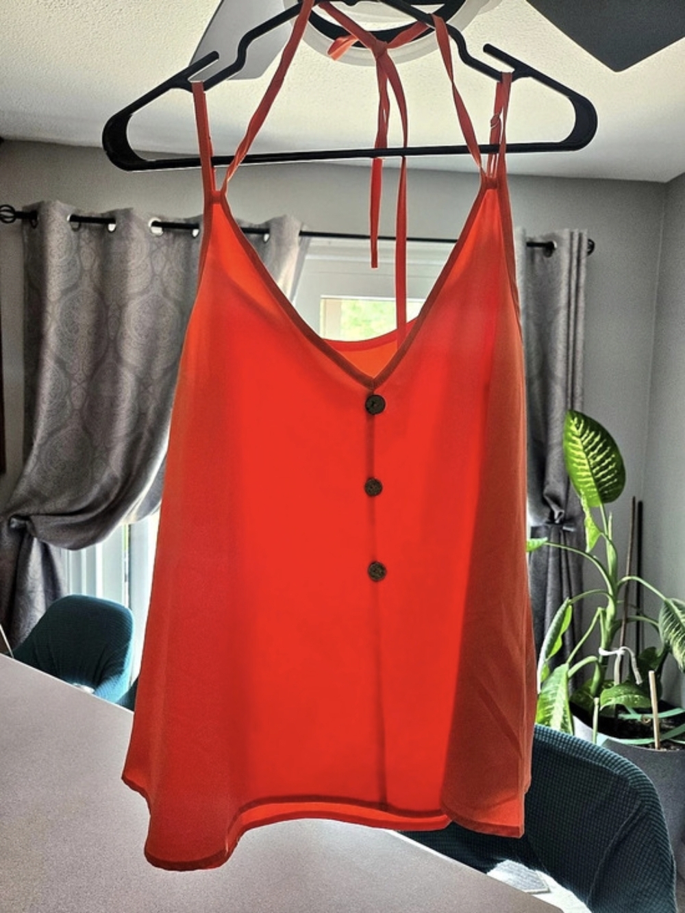 Orange Button Front Camisole Like New